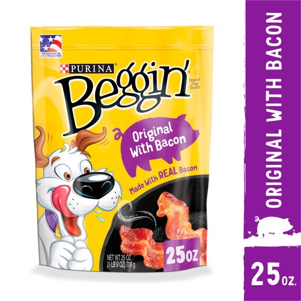d6.jpeg Purina Beggin' Strips Dog Treats, Original With Bacon, 25 oz. Pouch